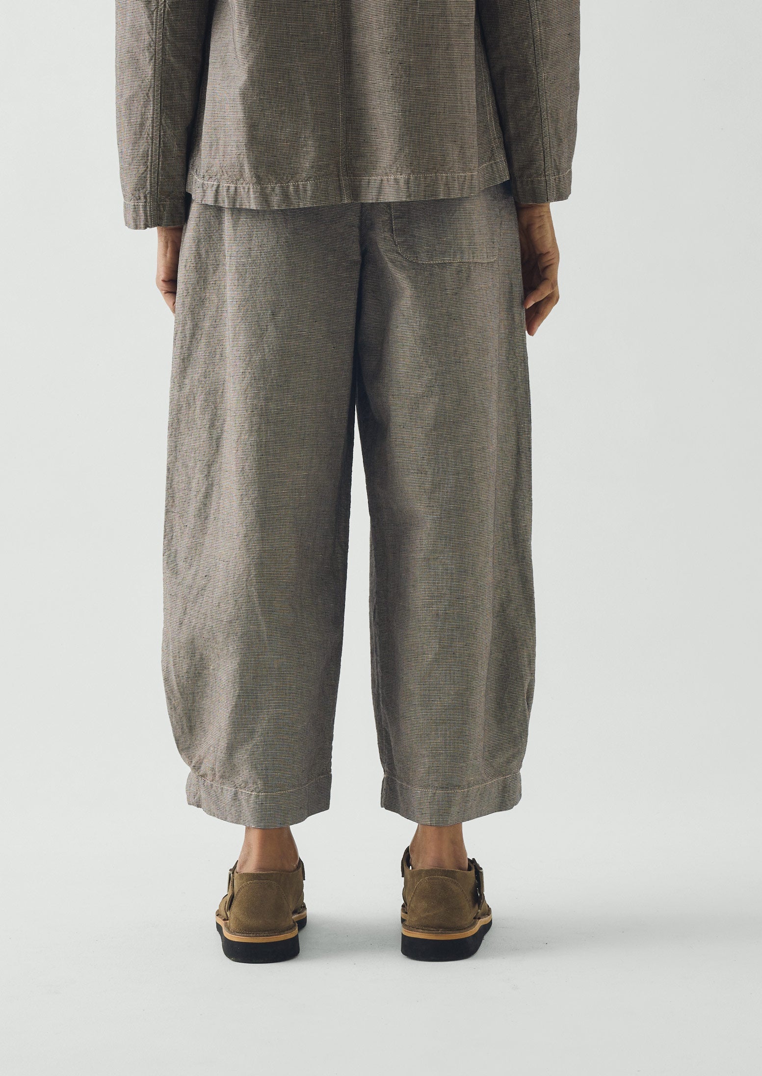Carys Micro Houndstooth Wide Leg Pants | Vintage White/Black | TOAST