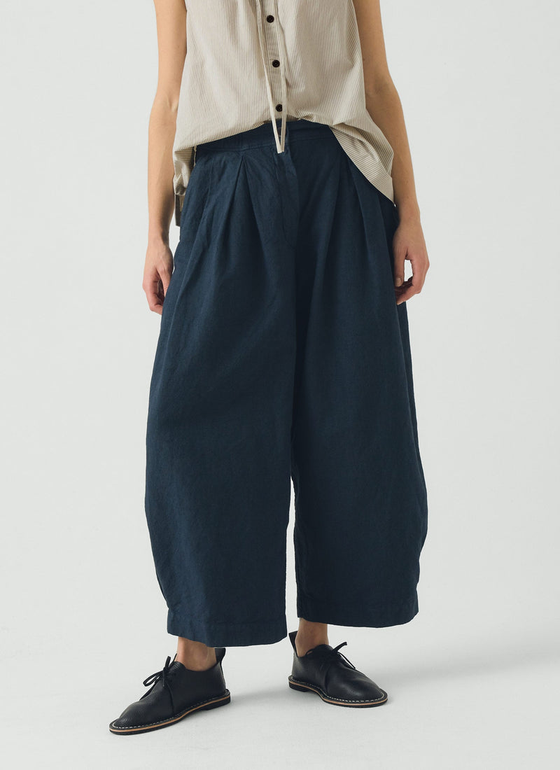 Carys Micro Houndstooth Wide Leg Pants | Steel Blue