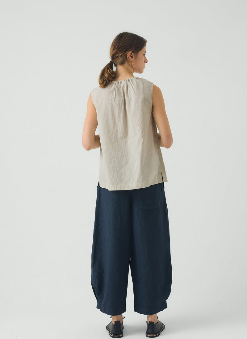 Carys Micro Houndstooth Wide Leg Pants | Steel Blue
