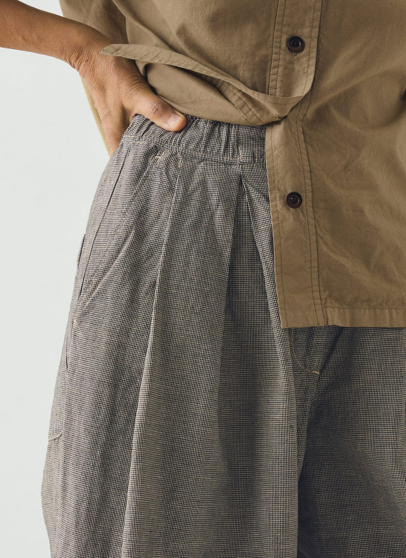 Carys Micro Houndstooth Wide Leg Pants | Vintage White/Black