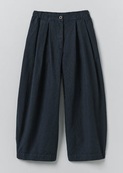 Carys Micro Houndstooth Wide Leg Pants | Steel Blue | TOAST