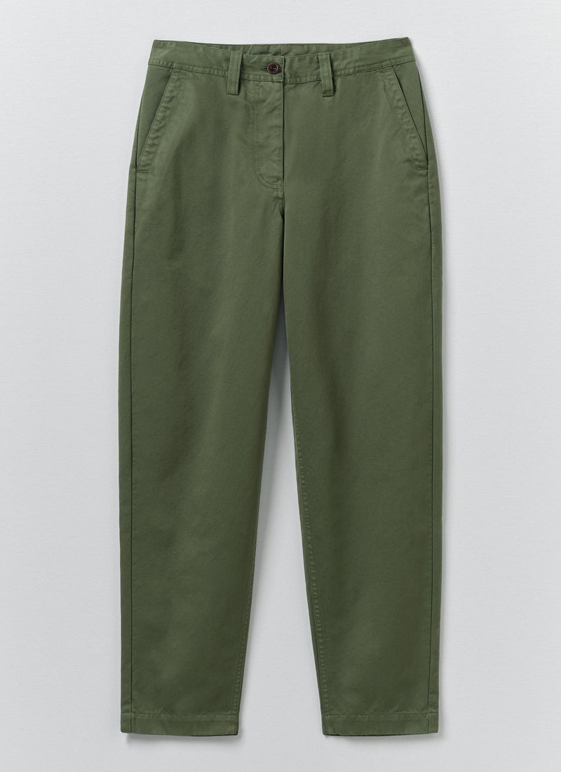 Garment Dyed Cotton Twill Pants | Balsam Green