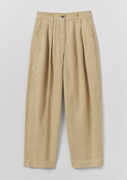 Cotton Linen Pleat Front Pants | Whey | TOAST