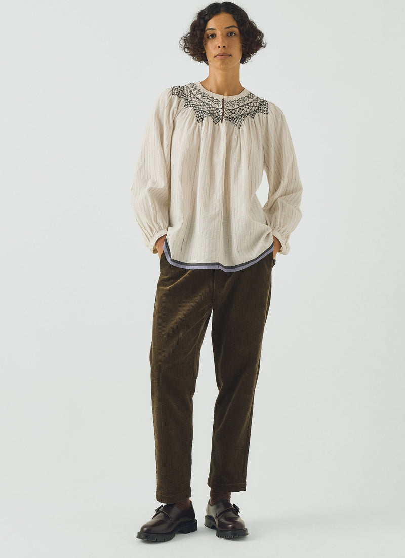 Gabi Cord Pull On Pants | Bronze Green