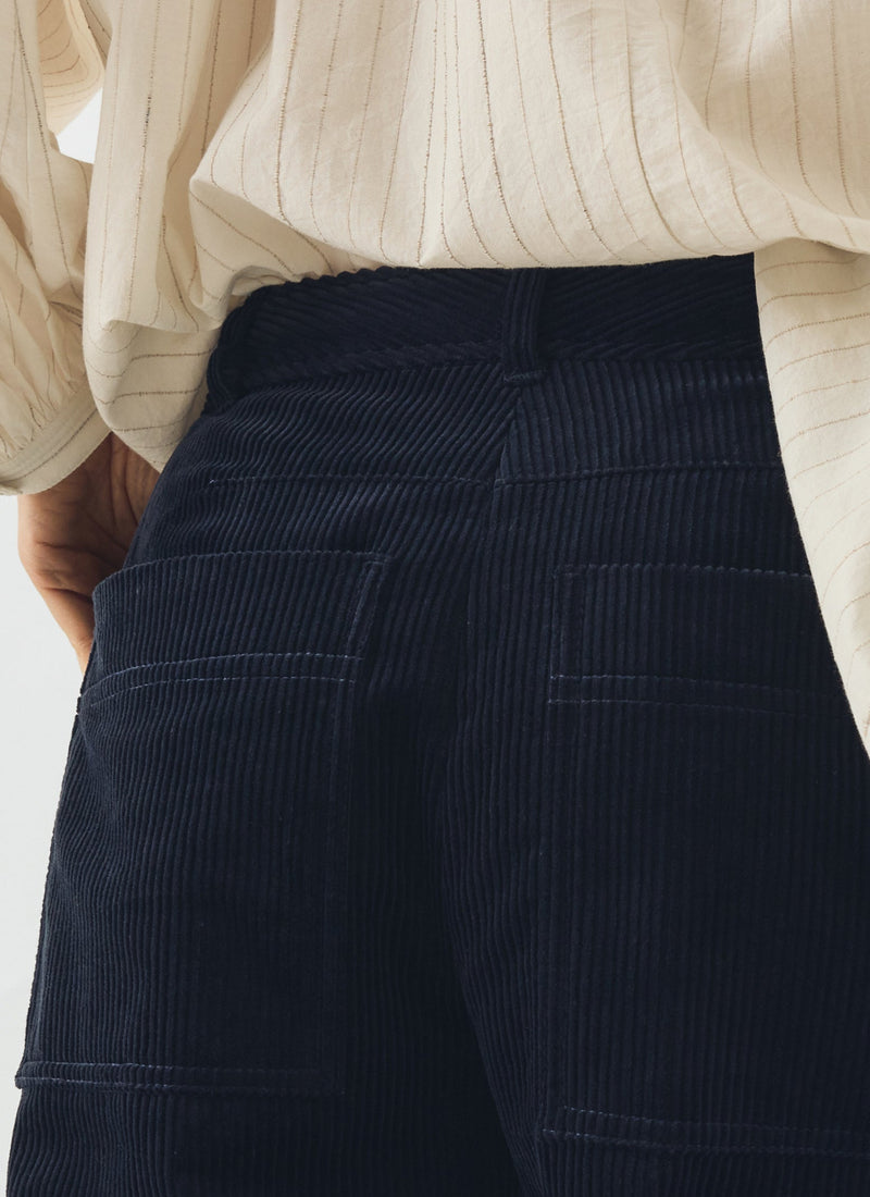 Twisted Seam Cord Pants | Dark Navy