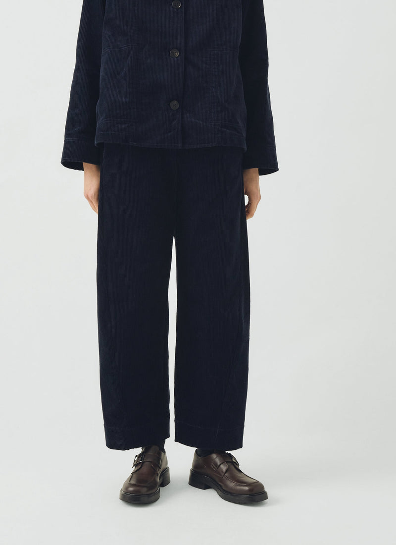 Twisted Seam Cord Pants | Dark Navy