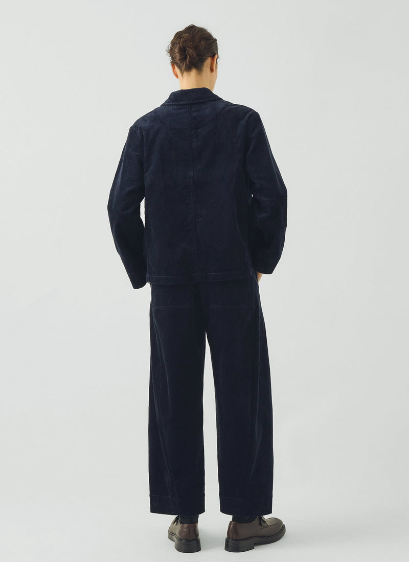 Twisted Seam Cord Pants | Dark Navy