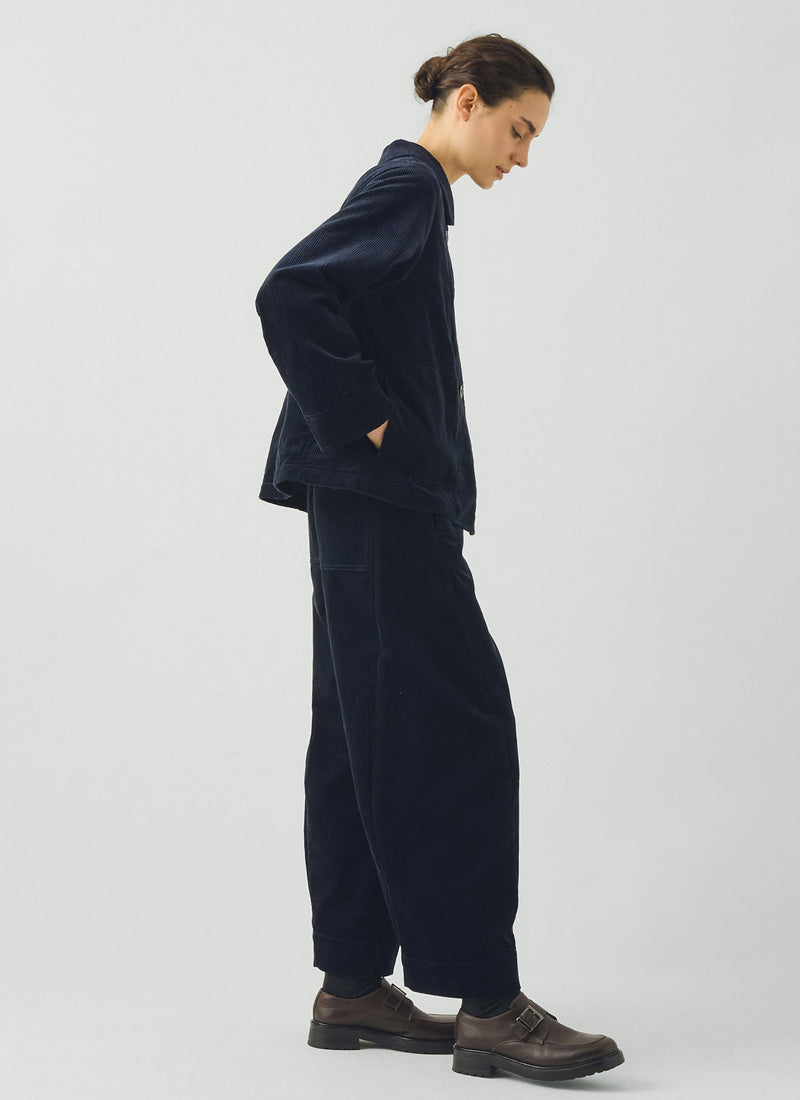 Twisted Seam Cord Pants | Dark Navy