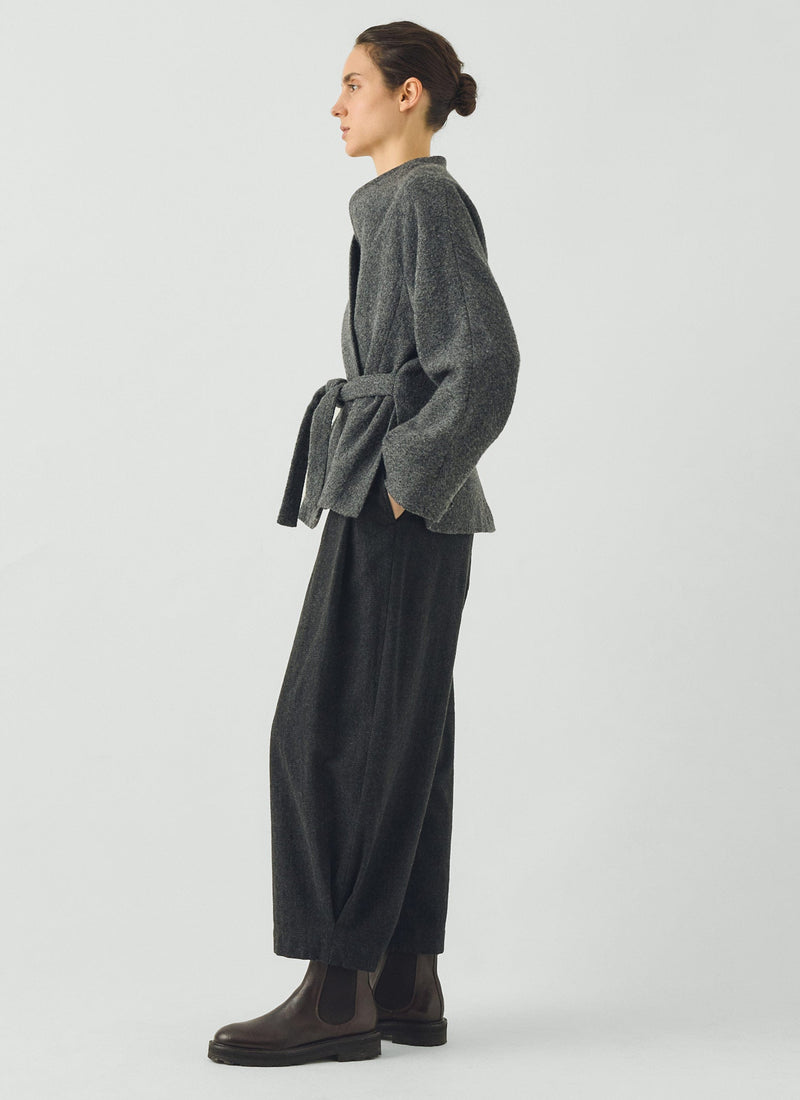 Carys Prince of Wales Check Wide Leg Pants | Charcoal