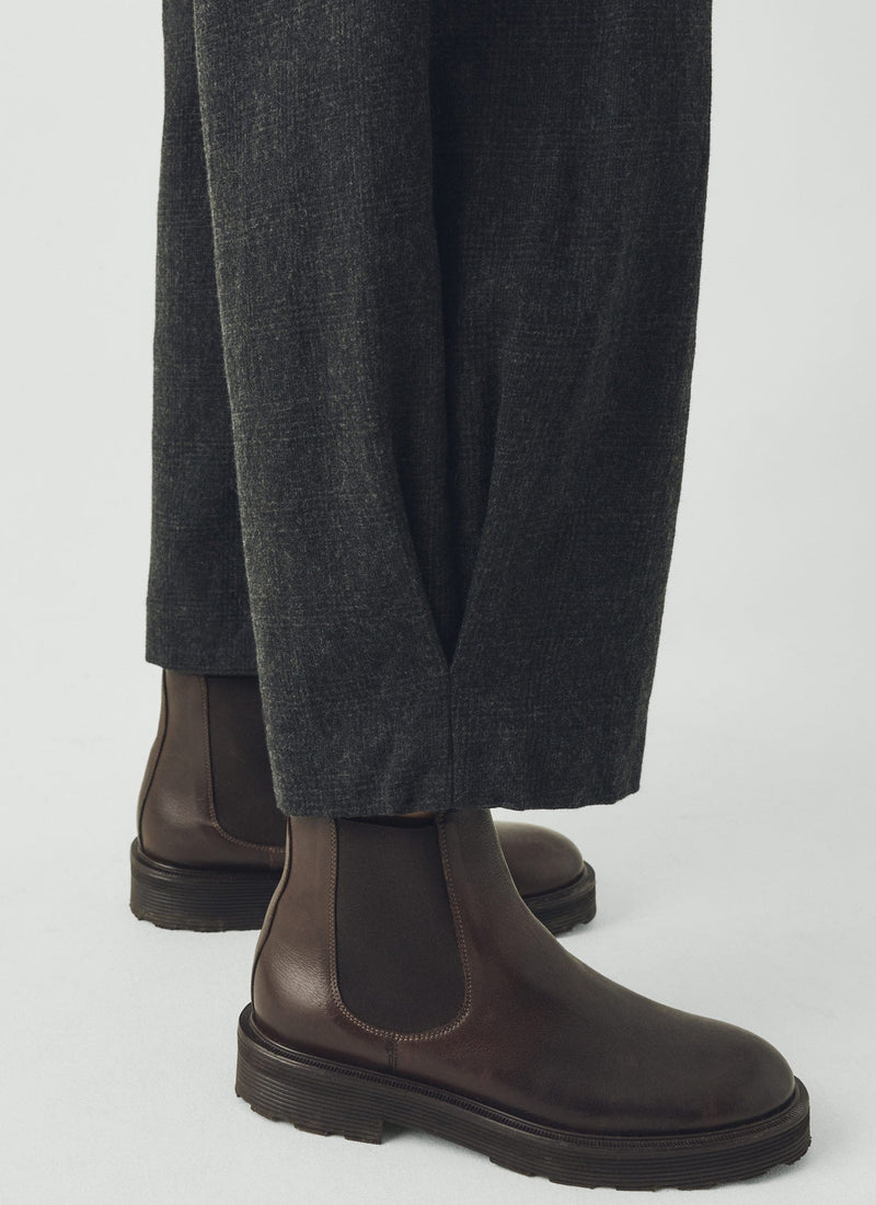 Carys Prince of Wales Check Wide Leg Pants | Charcoal