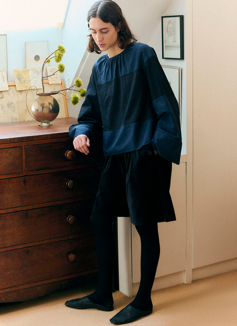 Pleat Front Cotton Velvet Shorts | Brown Slate