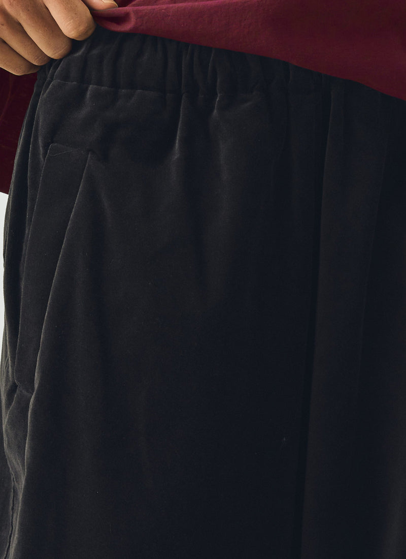 Cotton Velvet Pull On Pants | Brown Slate