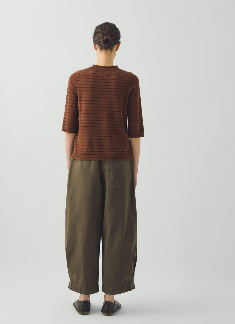 Carys Cotton Wide Leg Pants | Deep Khaki