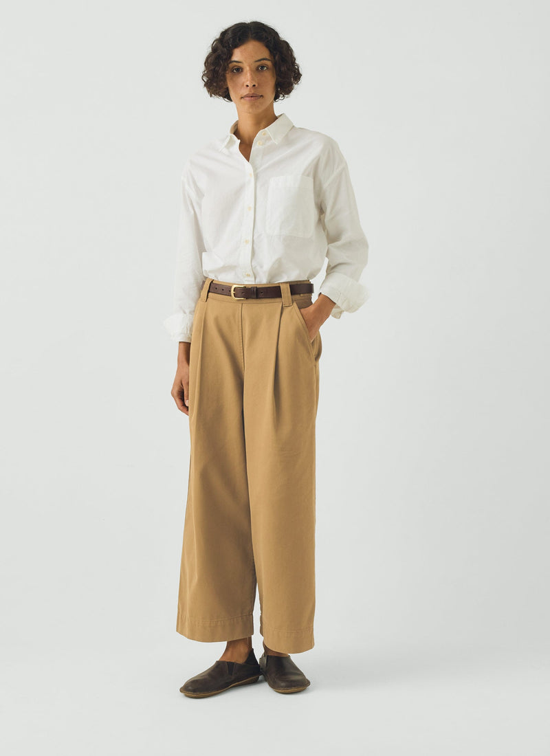 Cotton Pleat Front Pants | Breen