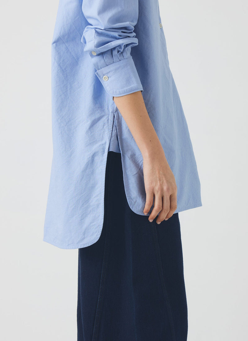 Taro Cotton Oxford Shirt | Chambray