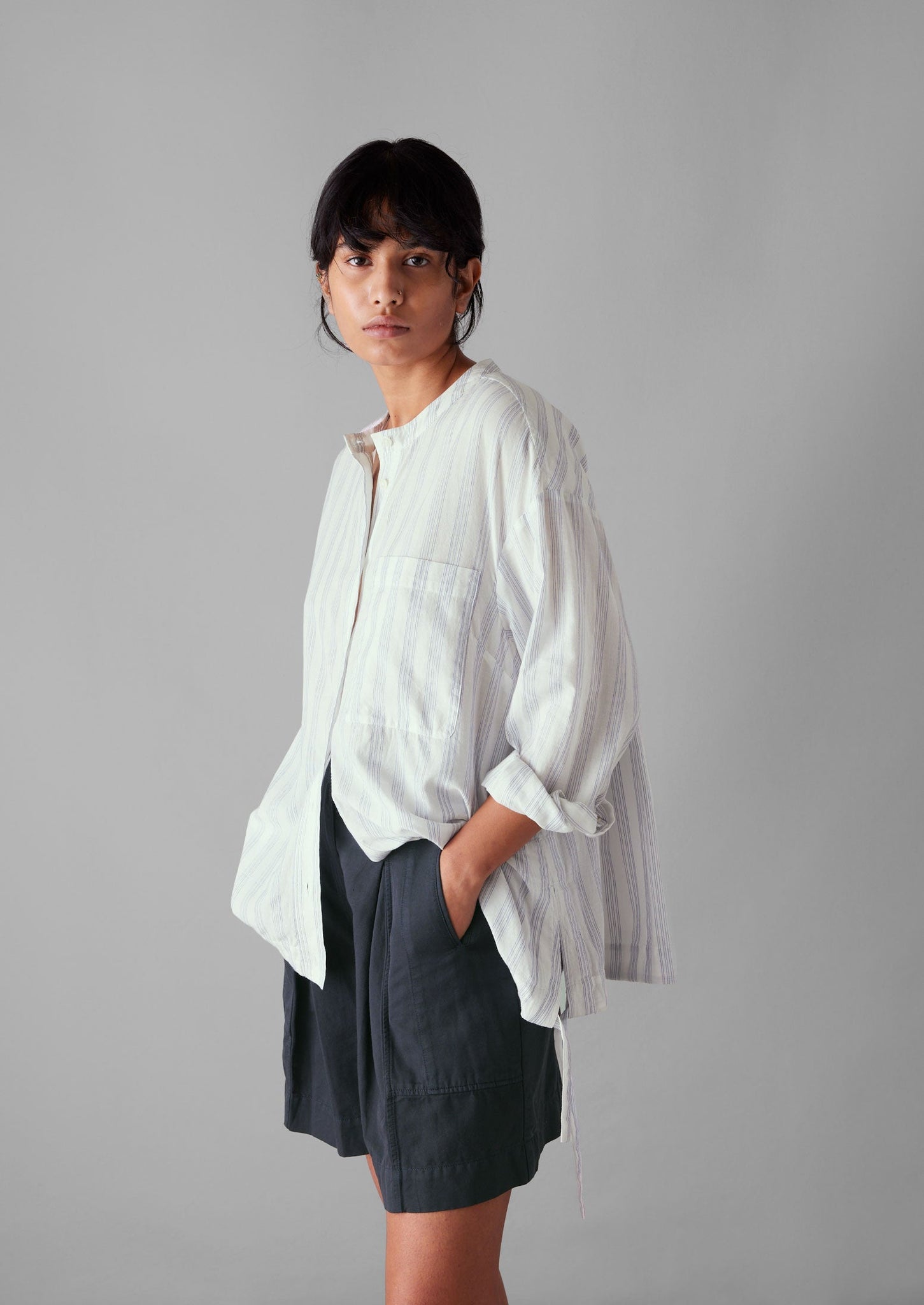 トップス L'Appartement Sheer Border T Shirt optstuff DRAWSTRING BORDER T-SHIRT L SHEIN EZwear Casual