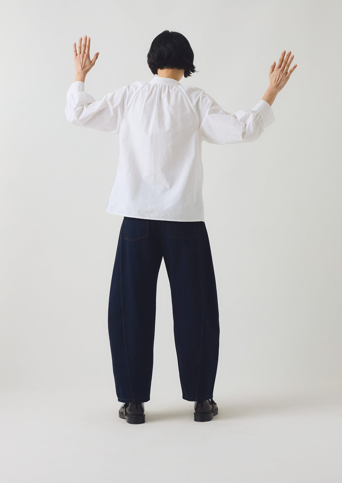 Catrin Cotton Oxford Easy Shirt | White