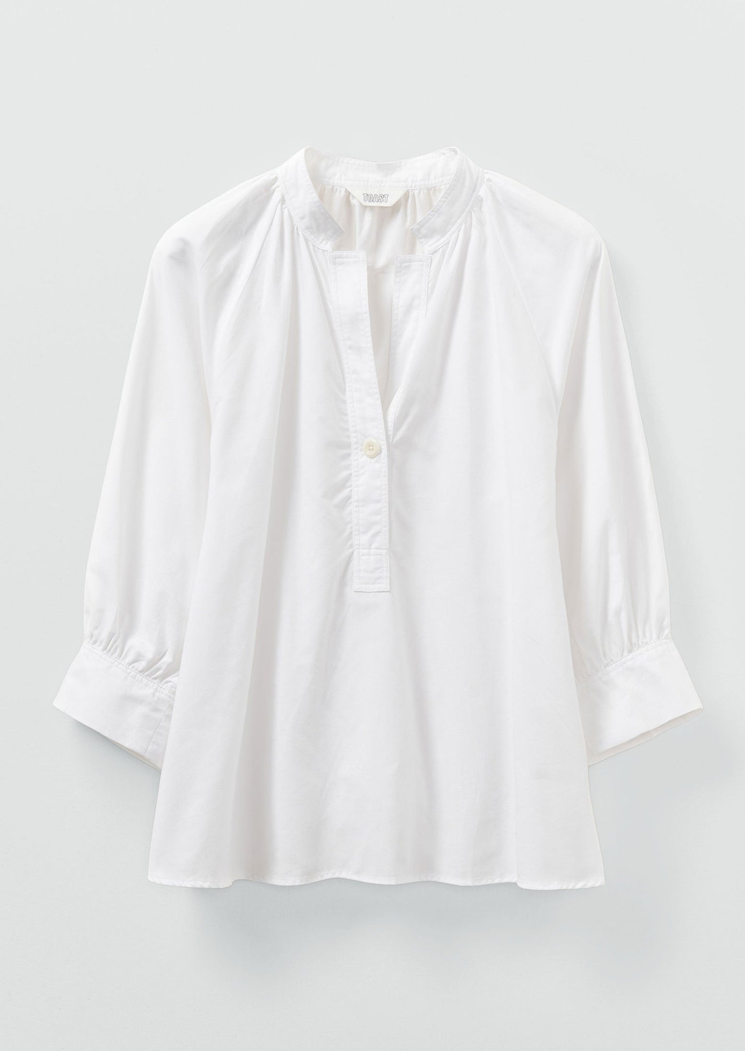 Catrin Cotton Oxford Easy Shirt | White