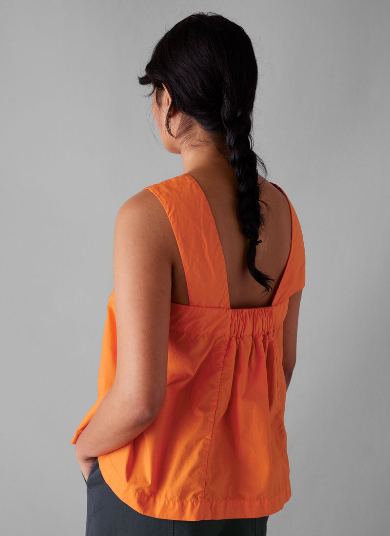 V-Neck Cotton Poplin Top | May Pole
