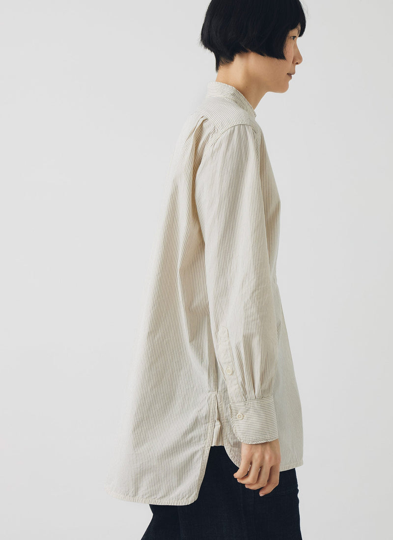 Taro Stripe Cotton Shirt | Sunwashed Blue