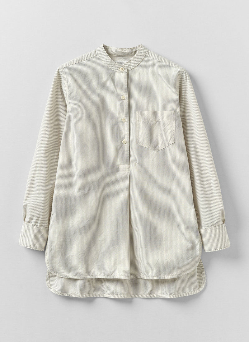Taro Stripe Cotton Shirt | Sunwashed Blue
