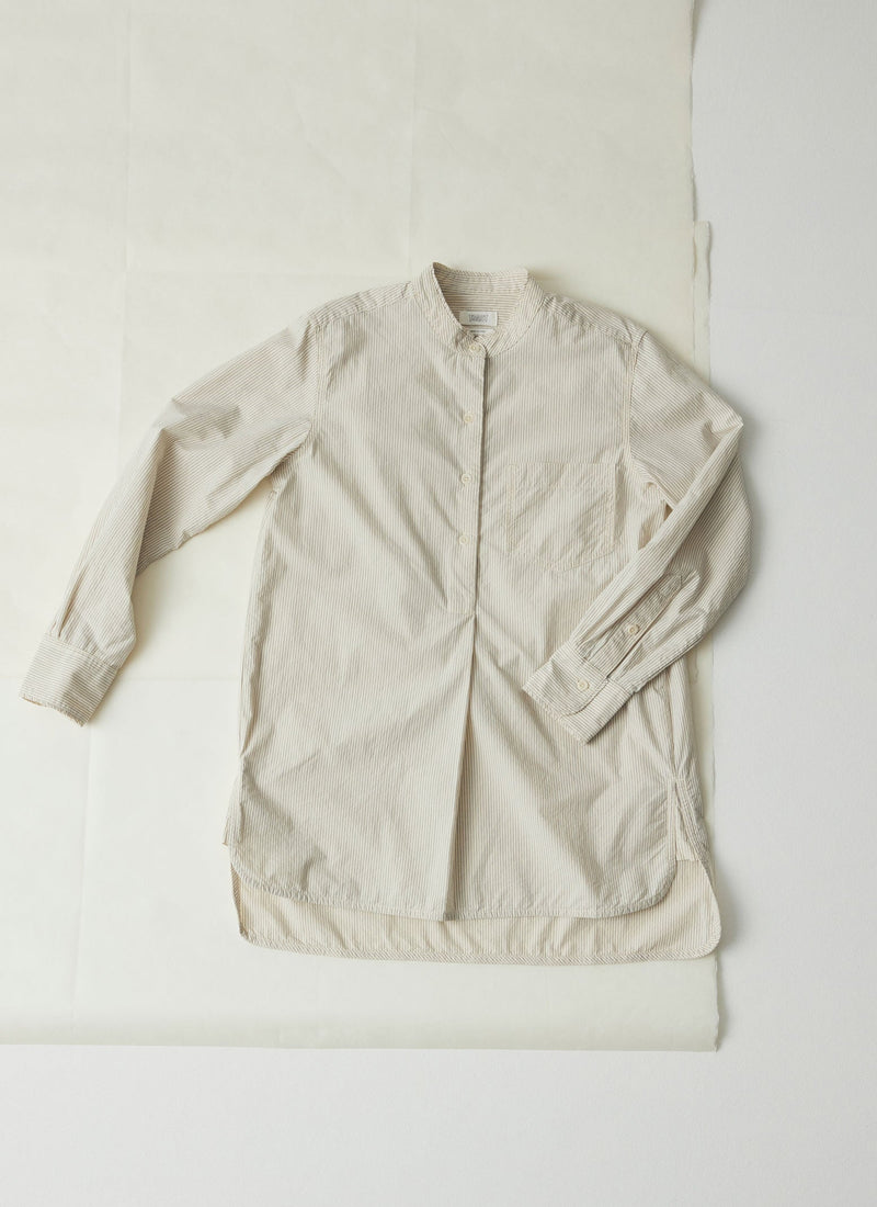 Taro Stripe Cotton Shirt | Sunwashed Blue