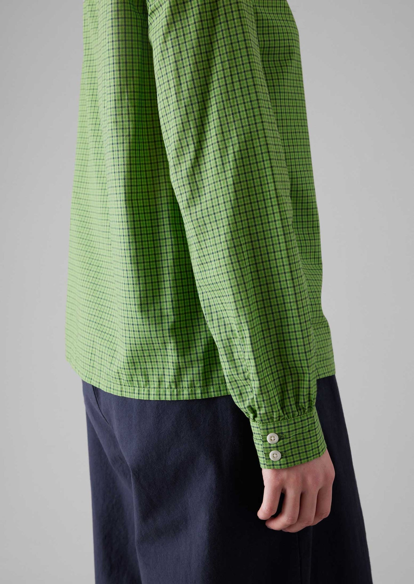 Anja Check Cotton Shirt | Green Multi