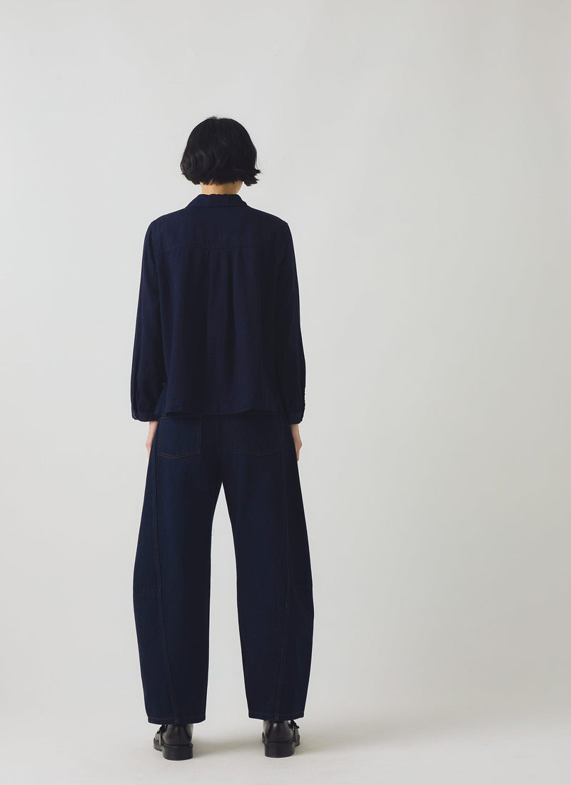 Baya Indigo Cotton Twill Shirt | Indigo