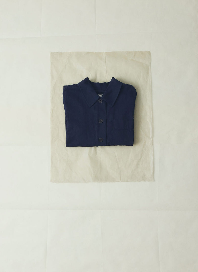 Baya Indigo Cotton Twill Shirt | Indigo