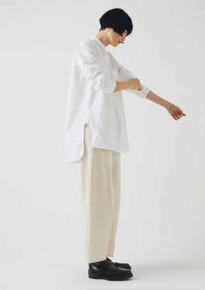 Taro Cotton Oxford Long Shirt | White