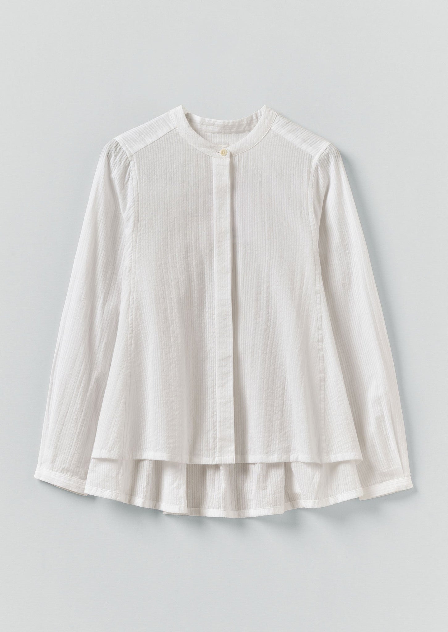 Seersucker Cotton Shirt | White Salt
