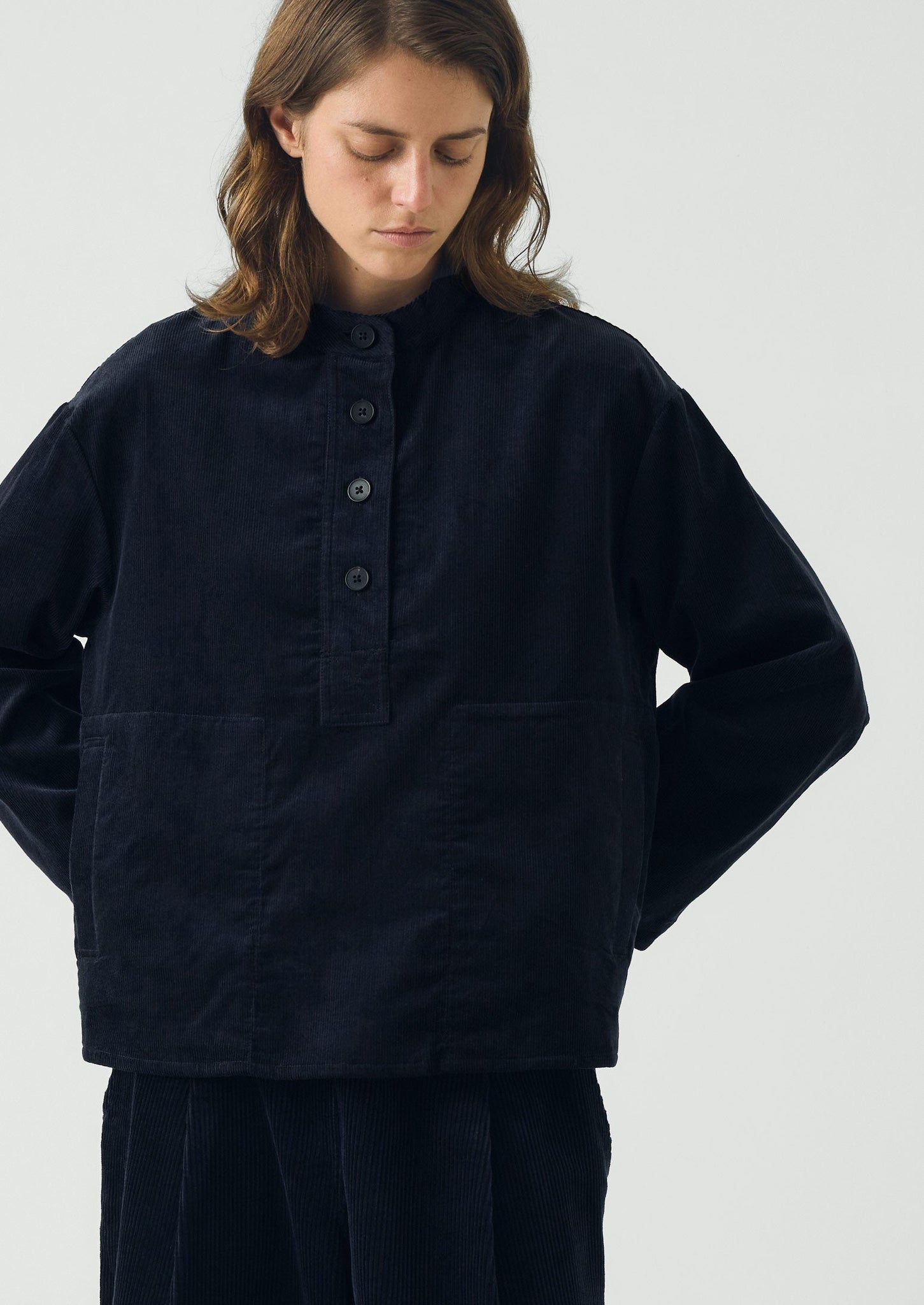 Popover Smock Top | Midnight
