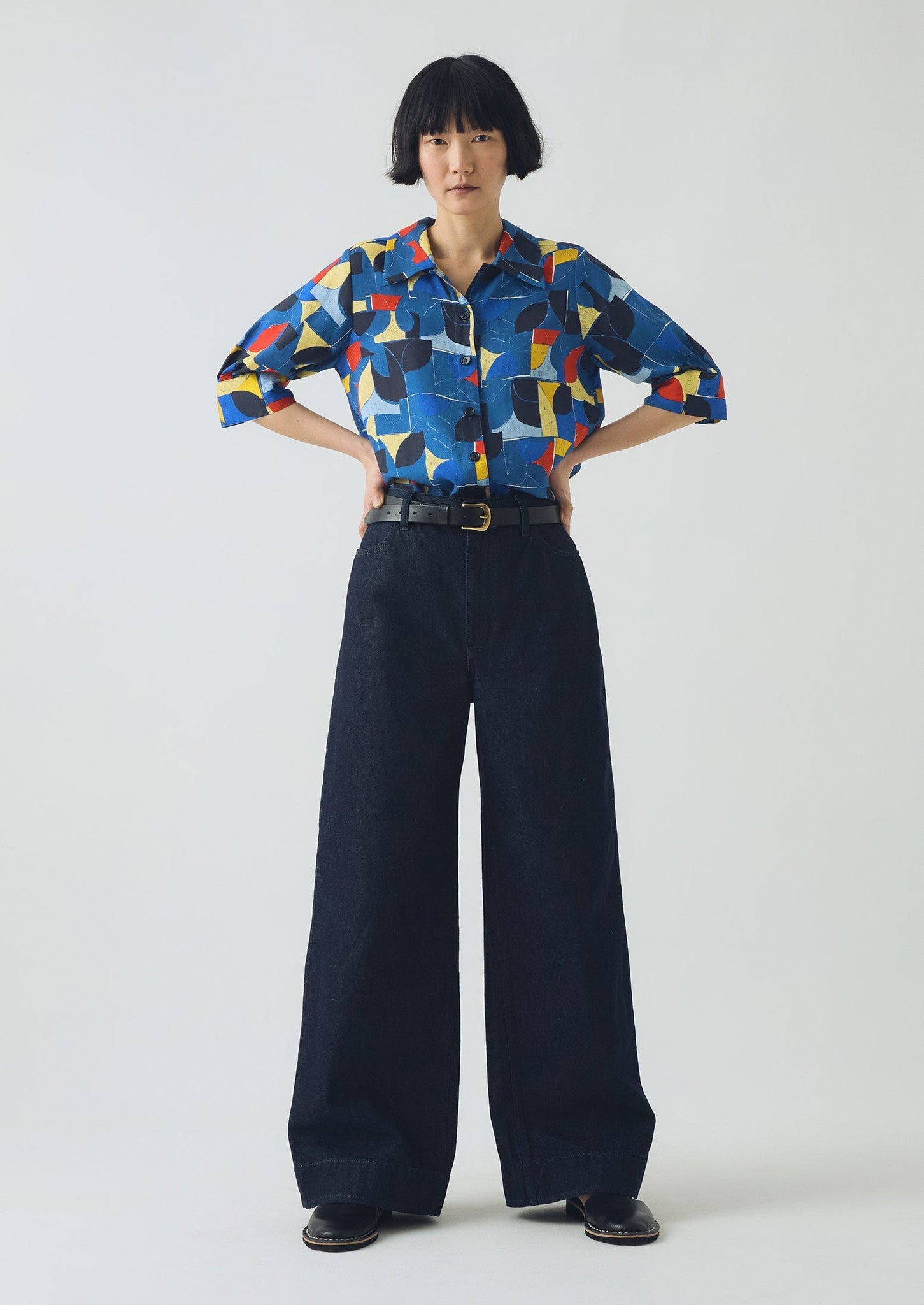 Gia Paintbox Print Shirt | Delft