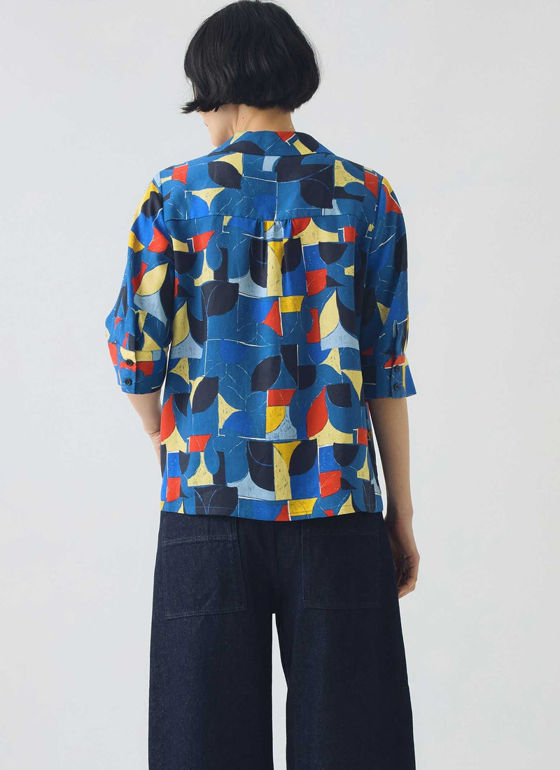 Gia Paintbox Print Shirt | Delft