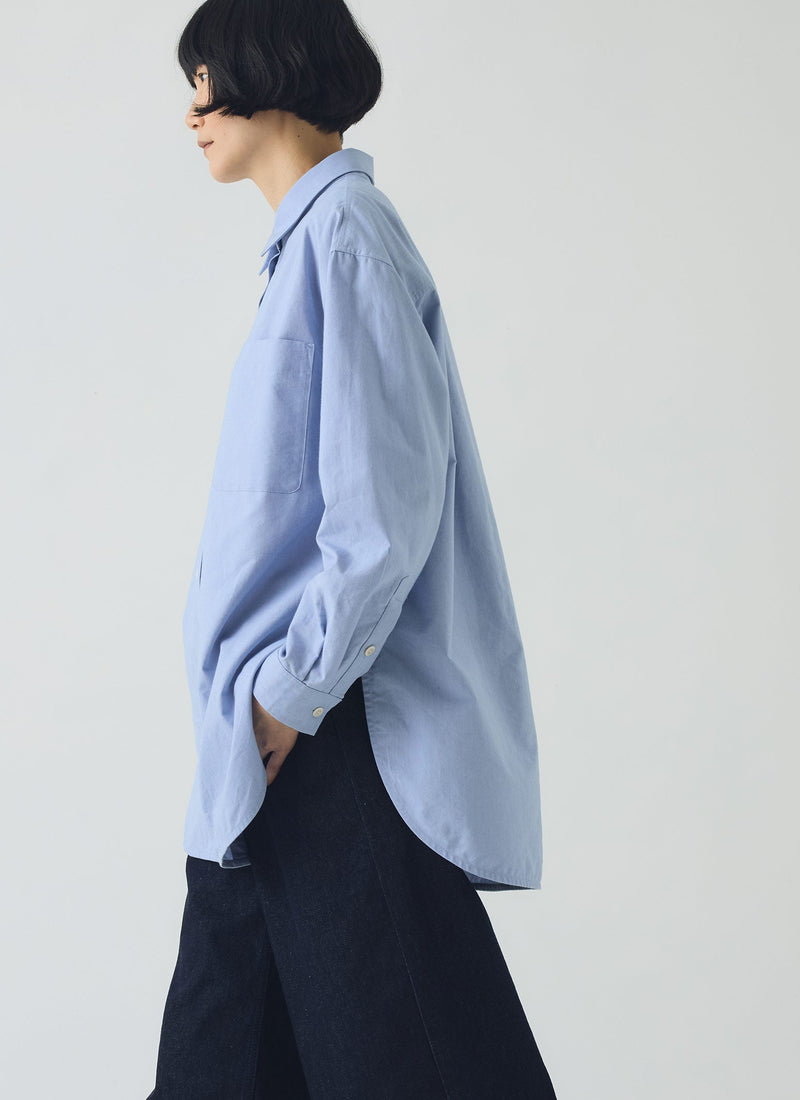 oversized blue dress shirt Effortless Elegance Floral Midi Dress- Blue
