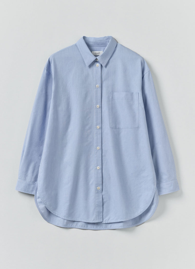 Cotton Oxford Oversized Long Shirt