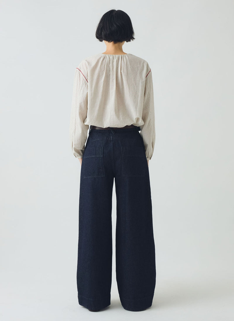 Wide Leg Denim Pants | Indigo