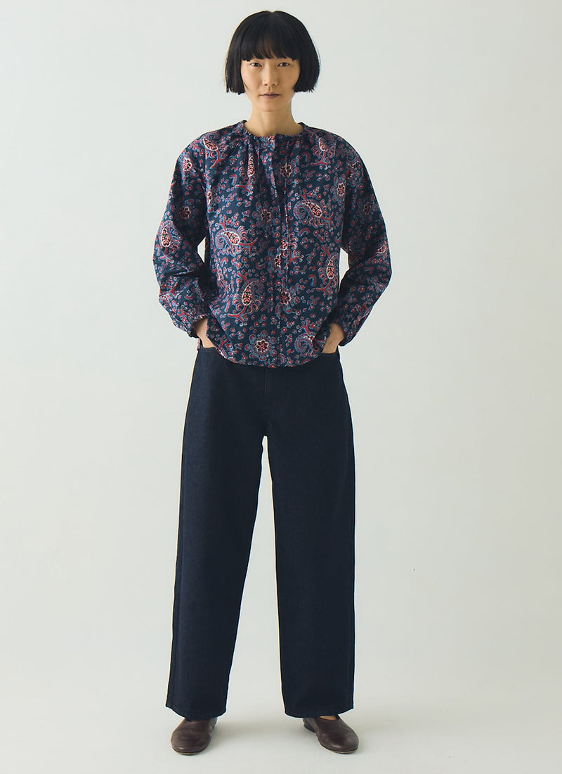 Provencal Paisley Print Cotton Poplin Shirt | Provencal Blue
