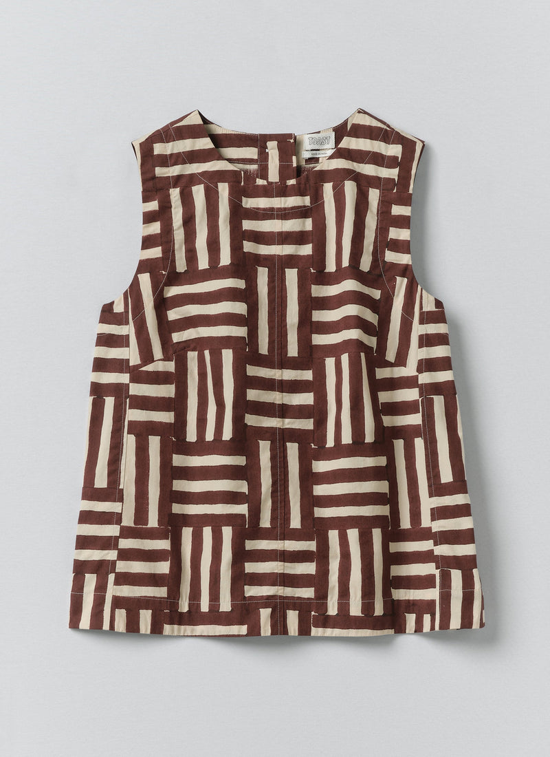 Patchwork Stripe Block Print Top | Sable
