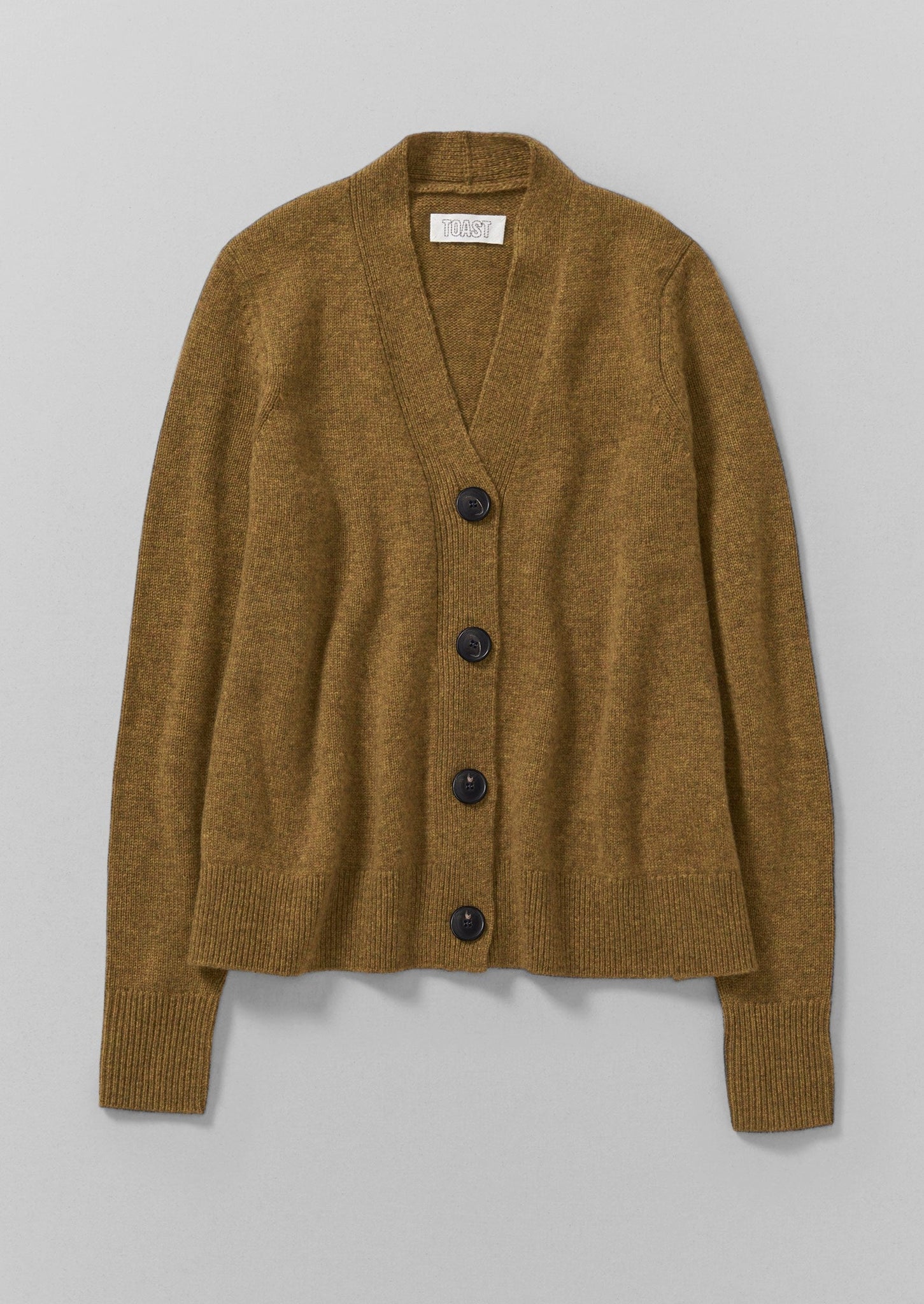 Wool Cashmere Swingy Cardigan | Mustard