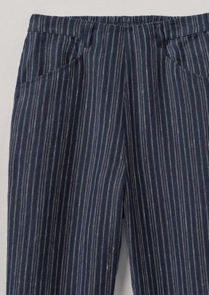 Alix Stripe Linen Pants | Navy