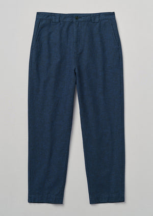 Norv Hemp Cotton Tapered Pants | Dark Chambray Blue | TOAST